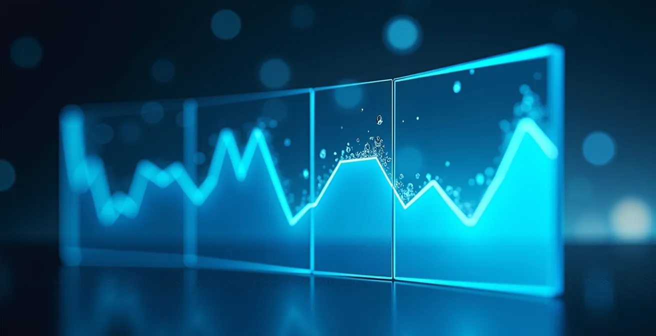 Graphique abstrait montrant les cycles de sommeil avec des zones colorées
